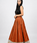 Women’s Long Flair Chaniya Skirt for Navratri & Garba  Free Size (upto XL)