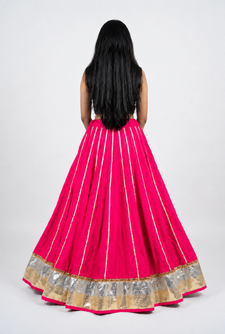 Long Flair Chaniya Skirt for Navratri & Garba  Free Size (upto 42)