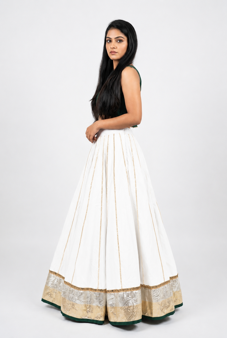 Long Flair Chaniya Skirt for Navratri & Garba  Free Size (upto 42)