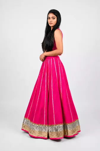 Long Flair Chaniya Skirt for Navratri & Garba  Free Size (upto 42)
