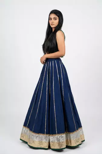 Long Flair Chaniya Skirt for Navratri & Garba  Free Size (upto 42)