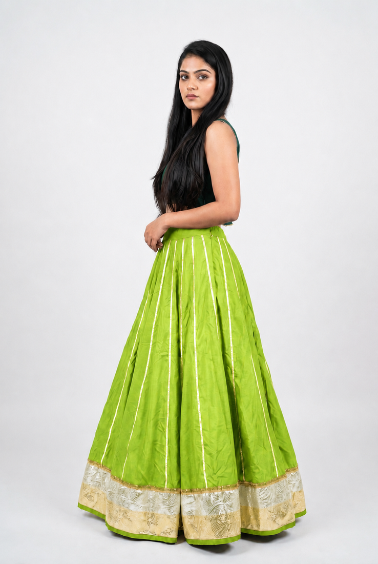 Long Flair Chaniya Skirt for Navratri & Garba  Free Size (upto 42)