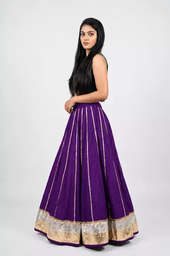 Long Flair Chaniya Skirt for Navratri & Garba  Free Size (upto 42)