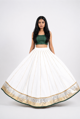 Long Flair Chaniya Skirt for Navratri & Garba  Free Size (upto 42) 4