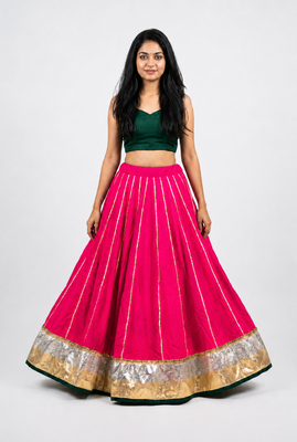 Long Flair Chaniya Skirt for Navratri & Garba  Free Size (upto 42) 4