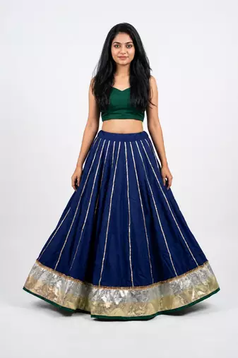 Long Flair Chaniya Skirt for Navratri & Garba  Free Size (upto 42)