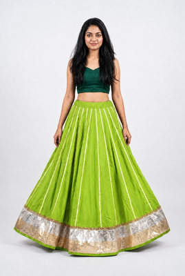 Long Flair Chaniya Skirt for Navratri & Garba  Free Size (upto 42) 4