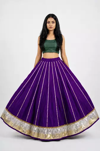 Long Flair Chaniya Skirt for Navratri & Garba  Free Size (upto 42)