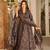 Black maslin digital printed wedding party festival casual ready anarkali palazzo pant salwar kameez