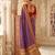 purple banarasi silk blend saree with blouse
