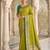 green banarasi silk blend saree with blouse