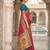 pink banarasi silk blend saree with blouse