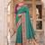 sky blue banarasi silk blend saree with blouse