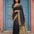 black silk blend saree with blouse