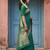 dark green silk blend saree with blouse