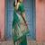 dark green silk blend saree with blouse