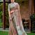 brown linen saree with blouse