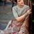 brown linen saree with blouse