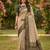 beige cotton blend saree with blouse