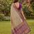 beige cotton blend saree with blouse