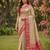 beige cotton blend saree with blouse