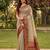 beige cotton blend saree with blouse