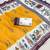 mustard cotton blend printed work