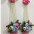 handmade floral beads decorative hanging wall hanging for home decor (pack of 2)