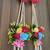 handmade floral beads decorative hanging wall hanging for home decor (pack of 2)