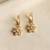 Gold plated yellow polki drop earrings