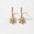 Gold plated yellow polki drop earrings