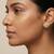 Gold plated yellow polki stud earrings