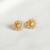Gold plated yellow polki stud earrings