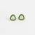 Gold plated green polki stud earrings