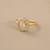 Gold plated yellow polki diamond ring