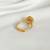 Gold plated yellow polki diamond ring