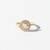 Gold plated yellow polki diamond ring