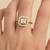 Gold plated yellow polki diamond ring