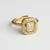 Gold plated yellow polki diamond ring