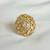Gold plated yellow polki diamond ring