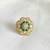 Gold plated green polki stones ring