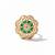 Gold plated green polki stones ring