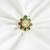 Gold plated green moissanite polki ring
