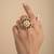 Gold plated multicolor polki stones ring