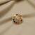 Gold plated multicolor polki stones ring