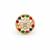 Gold plated multicolor polki stones ring