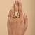 Gold plated multicolor polki stones ring