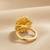 Gold plated multicolor polki stones ring