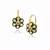 Gold plated green polki stones stud earrings