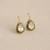 Gold plated green polki drop earrings